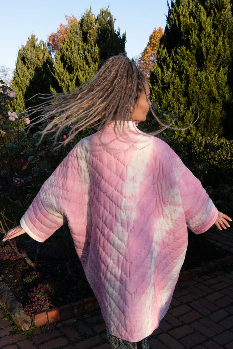 Reversible Marshmallow Quilted Aura Coat