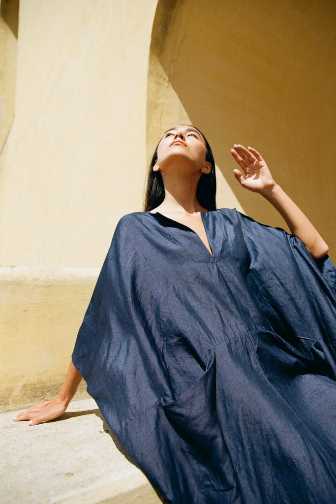 Eclipse Peace Silk Sanctuary Kaftan - YEVA WORLD