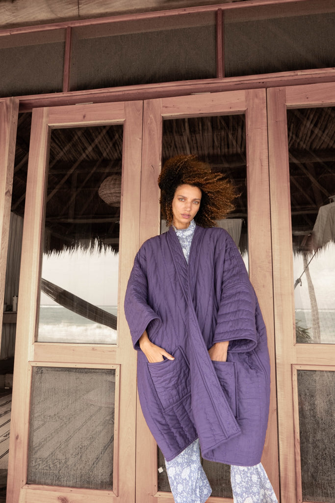 Magician Quilted Cotton Aura Coat - YEVA WORLD
