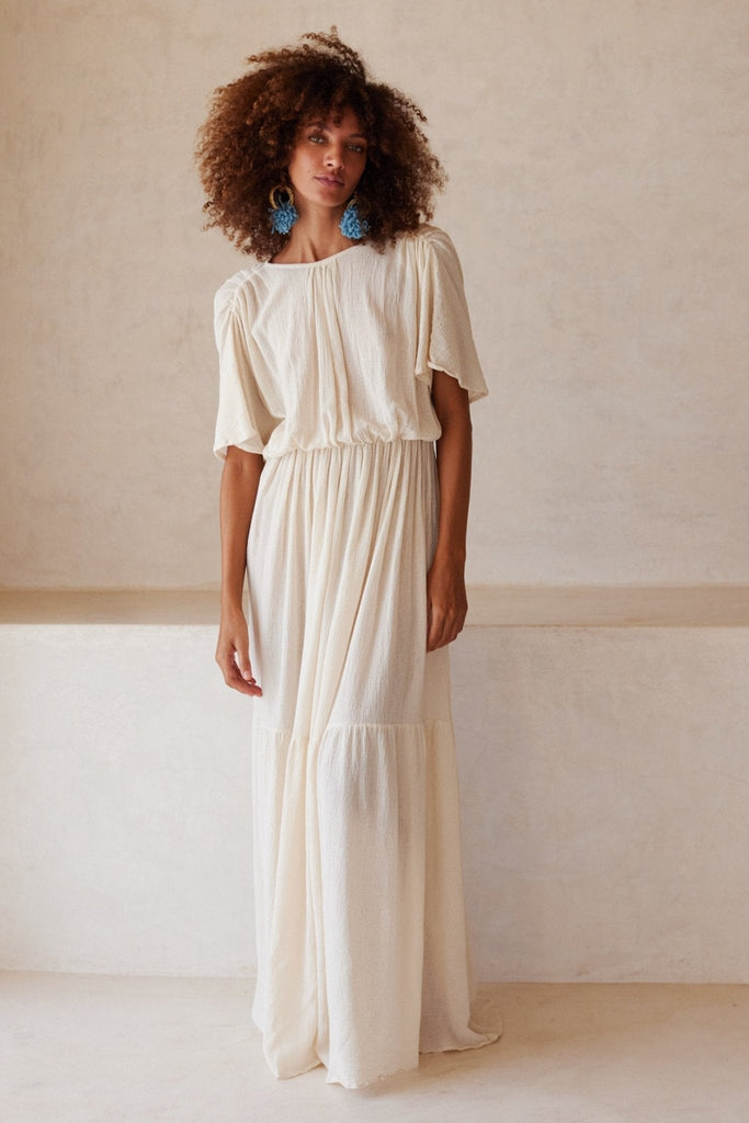 Organic Cotton White Witch Dress - YEVA WORLD